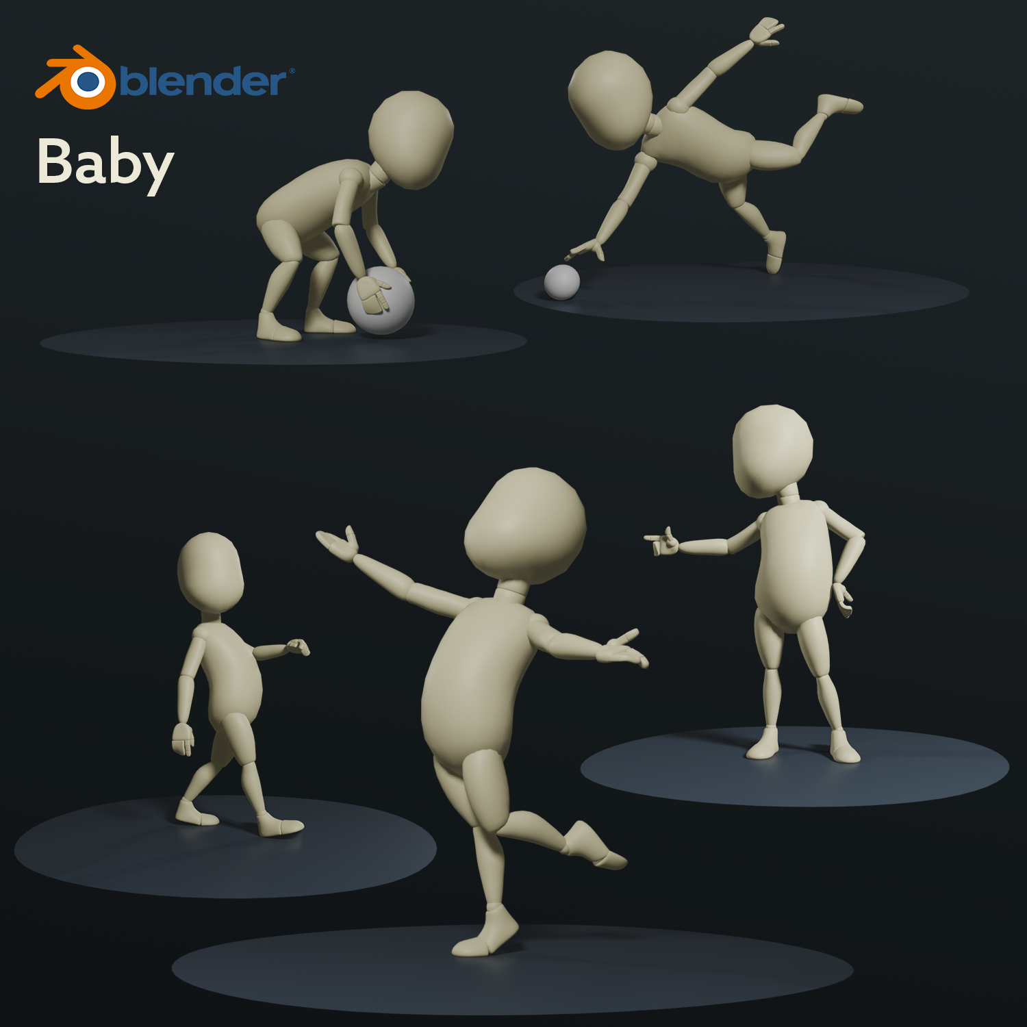 "Baby 2"  Rig ( Rigify ) preview image 1